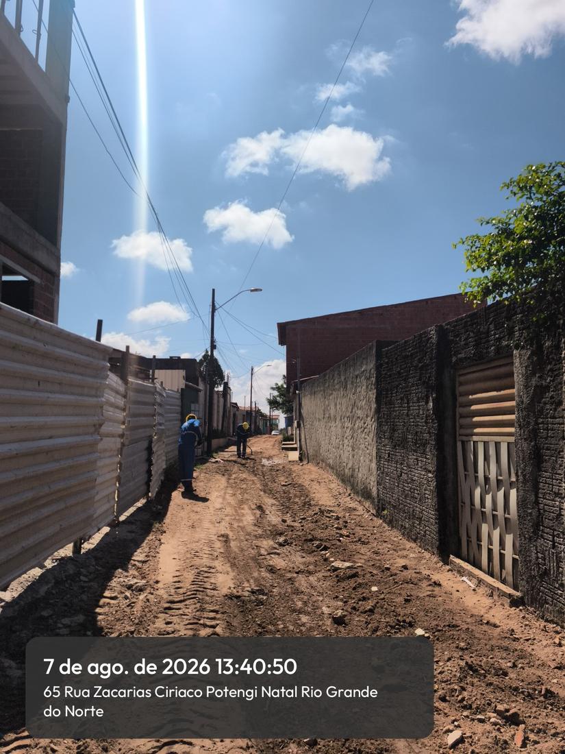 Obra de pavimentação — Natal, RN